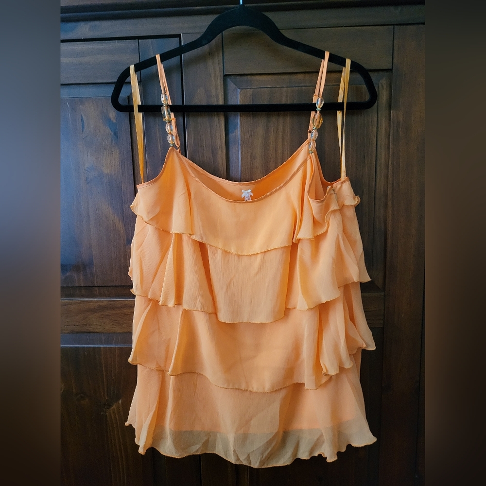 Orange Ruffles Top